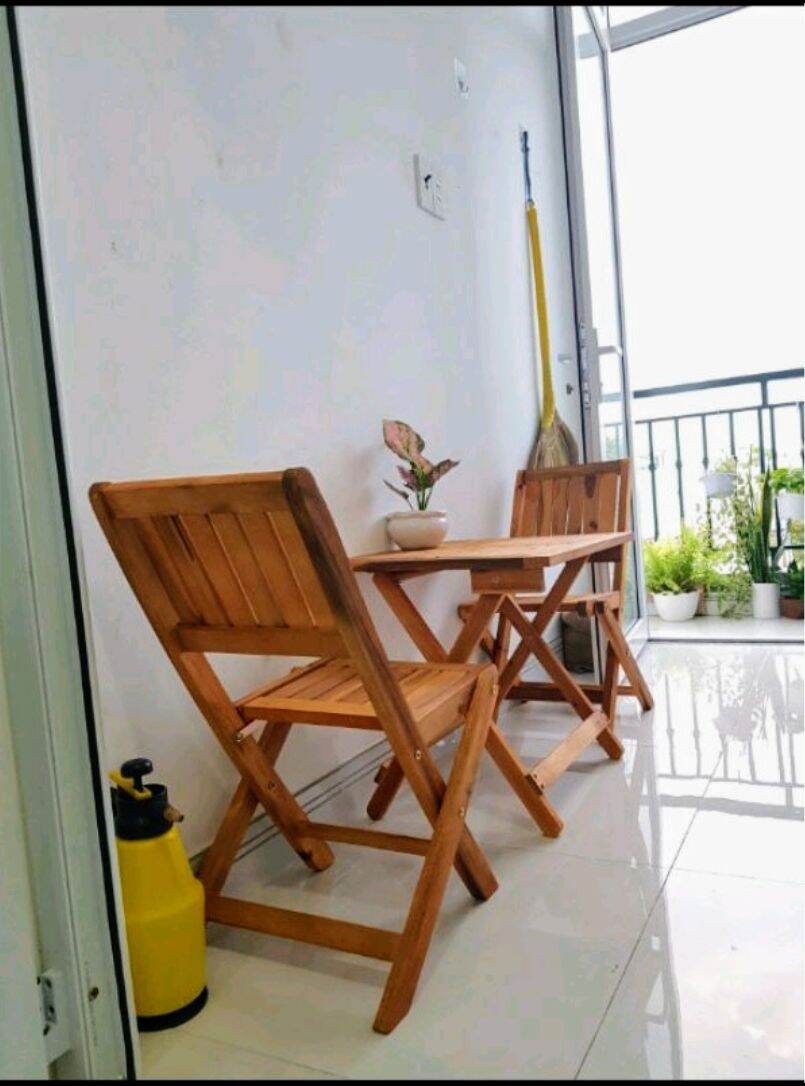 Bàn Ghế Gỗ Tràm  gấp gọn , cho cafe , ban công , sân vườn chill