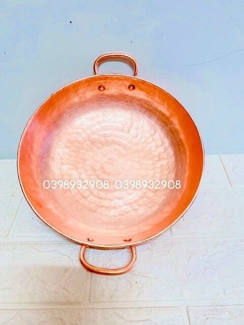 CHẢO ĐỒNG ĐỎ 18cm x4 cm chất liệu bằng đồng 💯