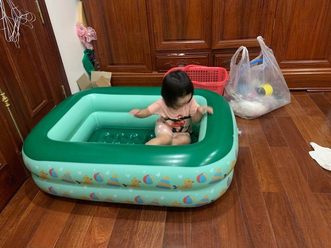 Bể bơi cho bé 2 tầng kích thước 1M2 Loại dày