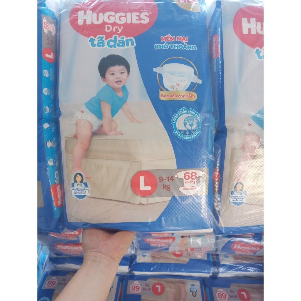 Bỉm-Tã dán Huggies side L 42 miếng (9-14kg)