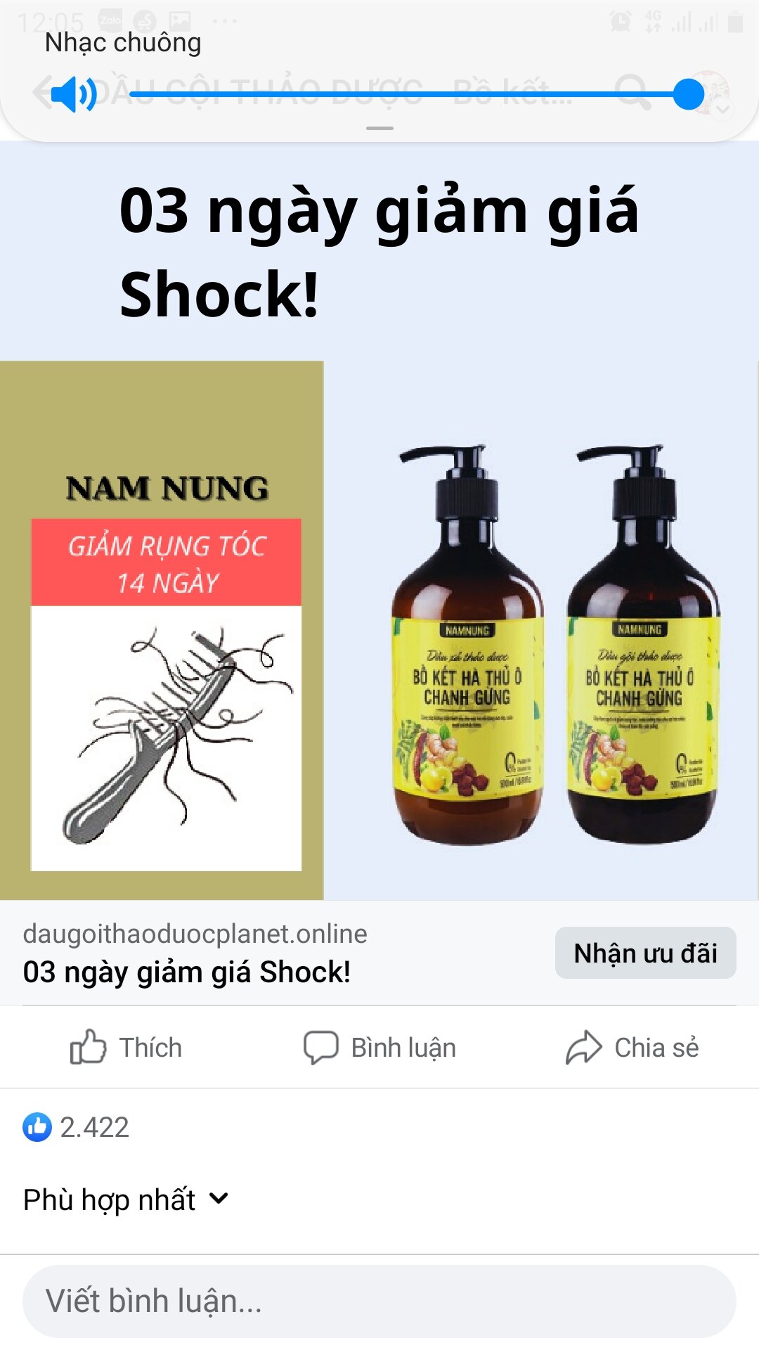 [ CHÍNH HÃNG] Combo gội xã thảo dược Nam Nung