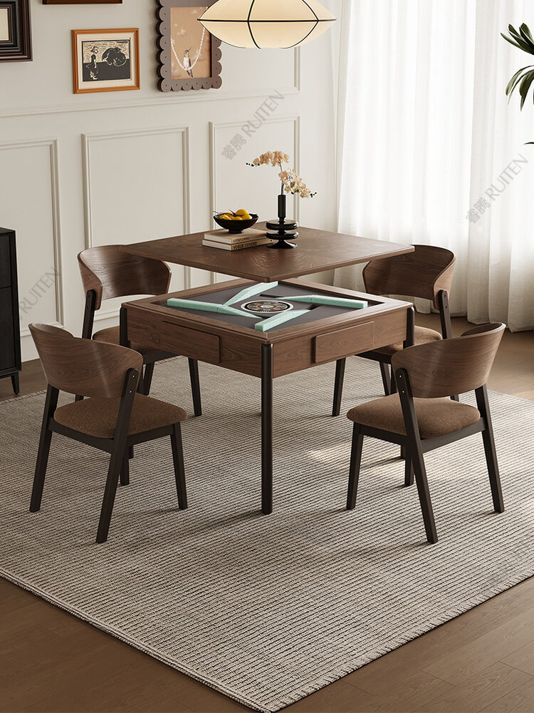 Ruiteng | Automatic Mahjong Table Durable Multifunctional Low-Noise Wooden Furniture Giá 23,434,000 Đồng*Miễn phí vận chuyển