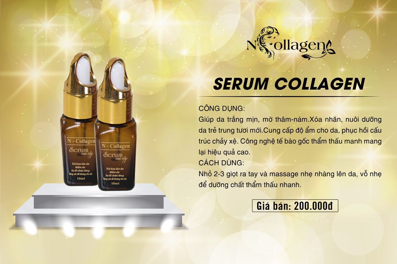 Serum Cao Cấp N Collagen – Trắng Mịn, Mờ Thâm Nám & Xóa Nhăn Nhanh Thẩm Thấu