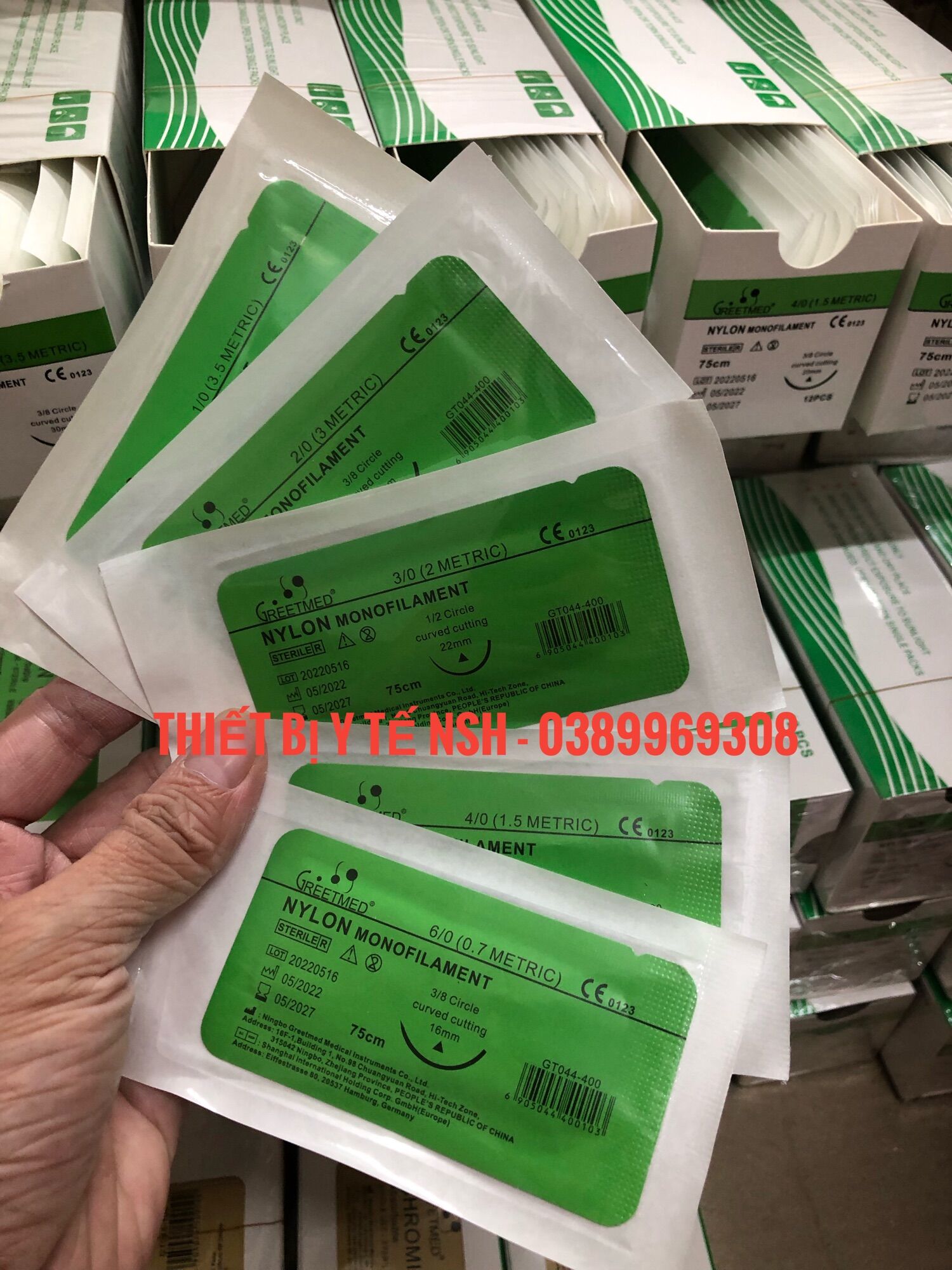 ❤️ chỉ phẫu thuật nylon thẩm mỹ nhấn mí làm má lúm greetmed ,chỉ khâu y tế phẫu thuật nylon không tiêu dùng trong thẩm mỹ,chỉ khâu thẩm mỹ nylon nhấn mí làm má lúm monofilament số 1/0 2/0 3/0, 4/0,5/0, 6/0 greetmed