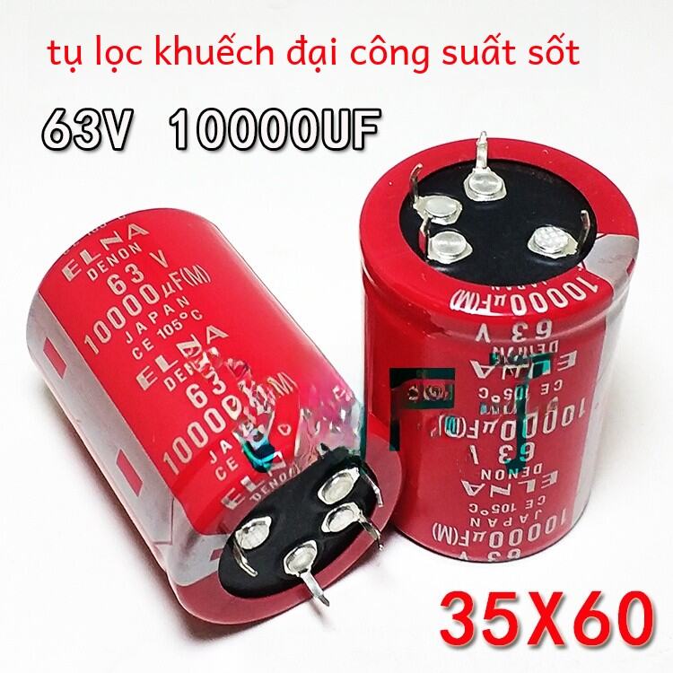 Mới Áo Choàng Đỏ Tụ Điện 50v 10000uf 63v 10000uf 80v 100v Bộ Khuếch Đại Lọc Nhôm Điện Phân Tụ Điện C