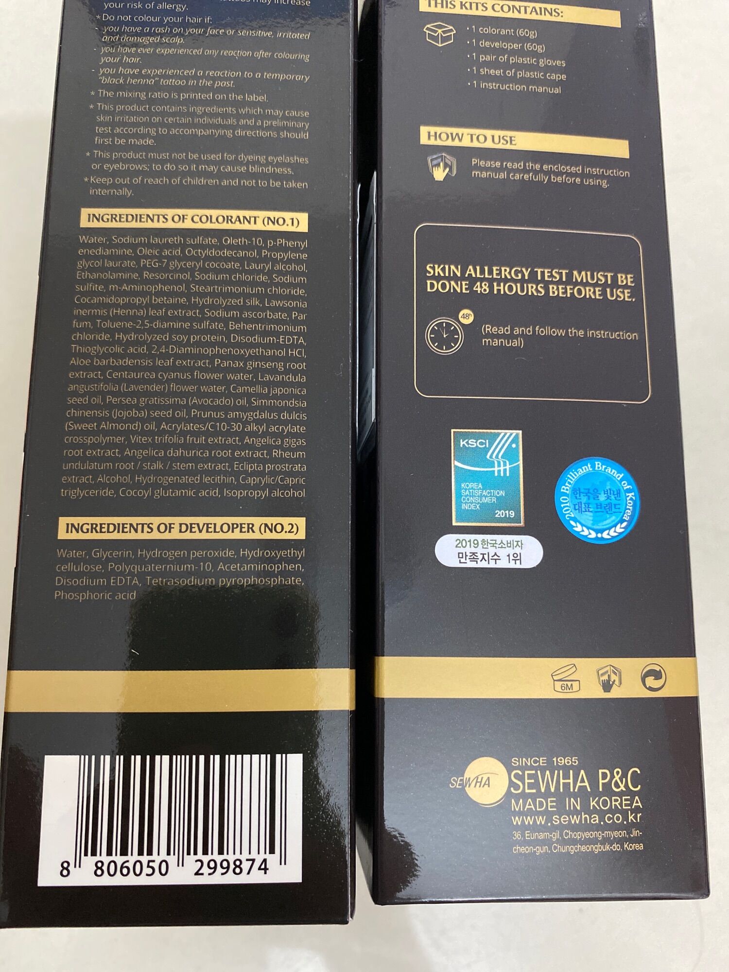 Thuốc nhuộm tóc bạc Hàn Quốc RICHENNA (tuýt lớn 60grx2)