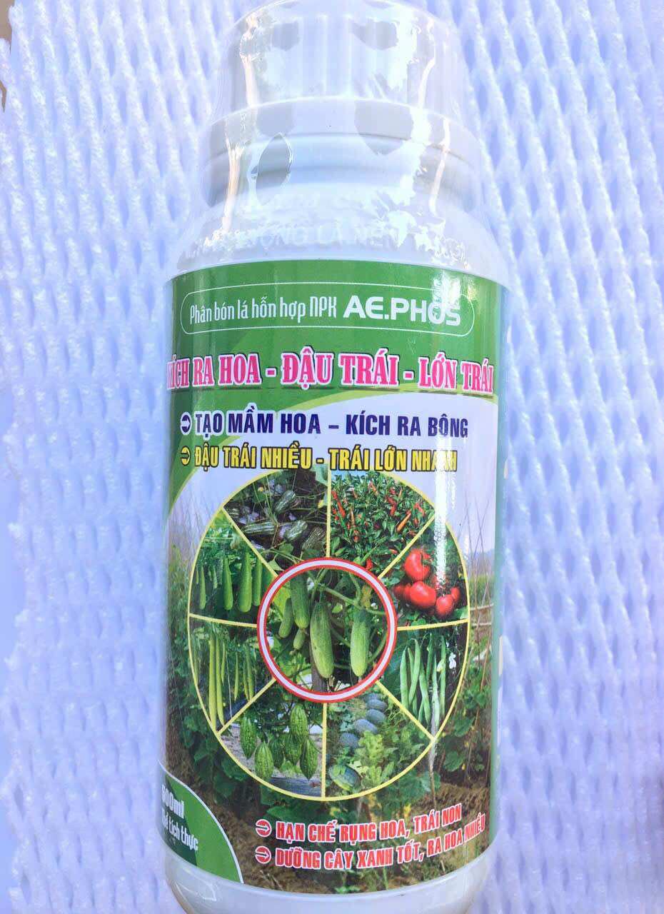 500 ML Phân bón lá kích ra hoa và đậu trái cây dưa khổ qua bầu bí mướp đậu hoa cây kiểng cây ăn trái 