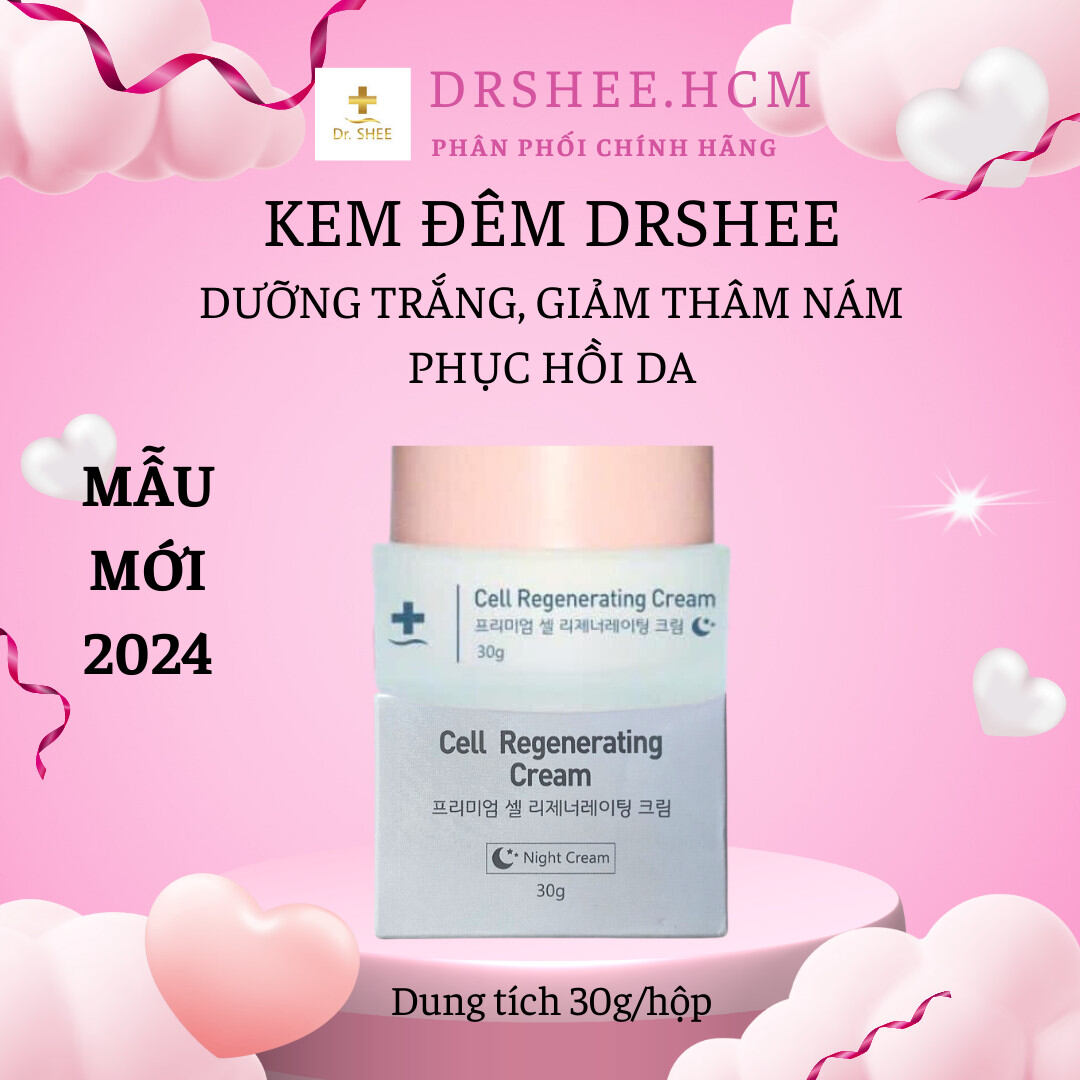 Kem đêm Drshee dưỡng da tinh chất nhân sâm Face night Cell Regenerating Cream Dr.shee 30g phục hồi da sạm nám, cấp ẩm, chống lão hóa da