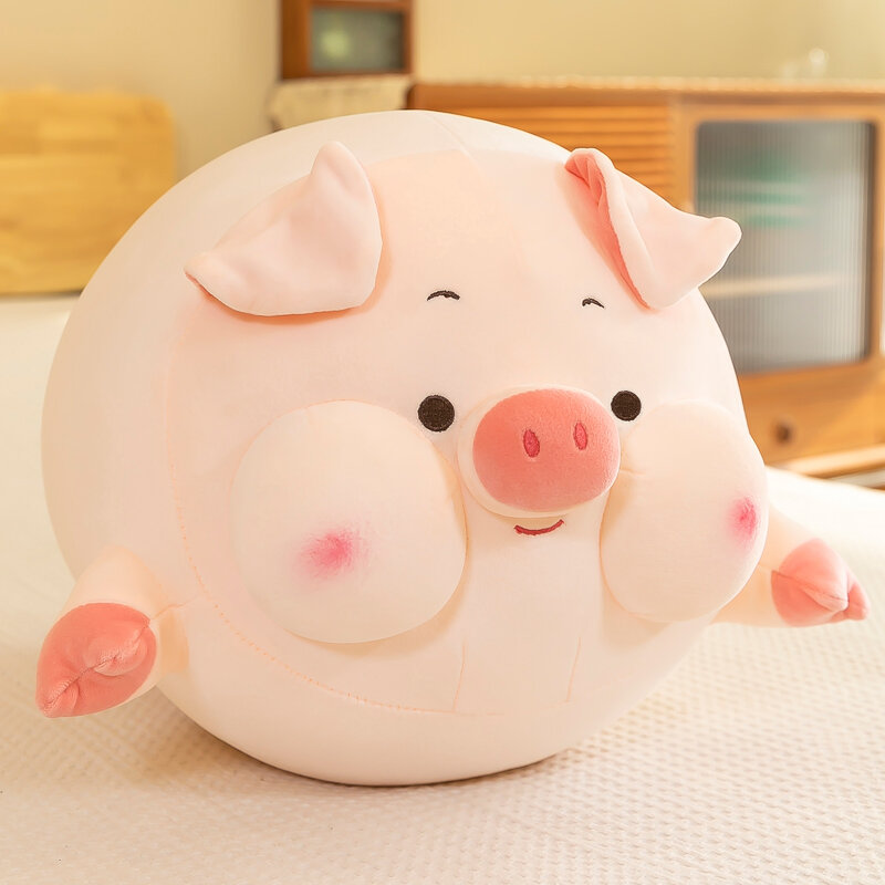 Đồ chơi nhồi bông heo con bóng tròn búp bê vải heo con gối ôm búp bê đi ngủ gối sinh nhật siêu mềm trên giường nữ