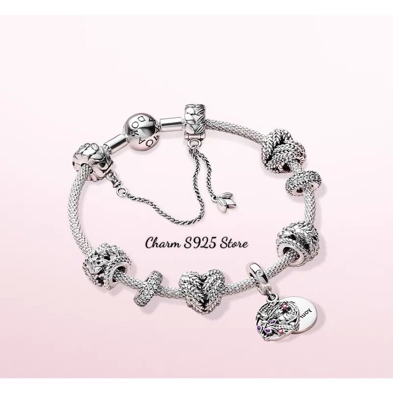 CHARM PAN ALE KHOÁ CHẶN XÍCH BẠC S925 CAO CẤP