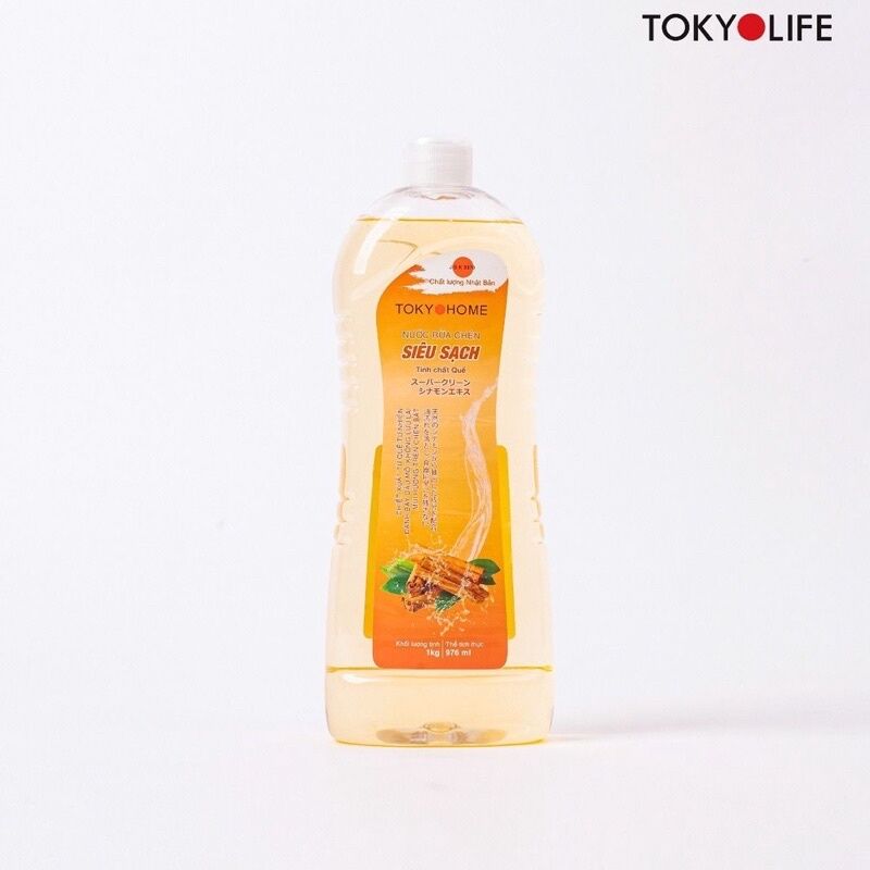 Nước rửa chén Siêu sạch Tinh chất quế TokyoHome TOKYOLIFE trọng lượng 1000g
