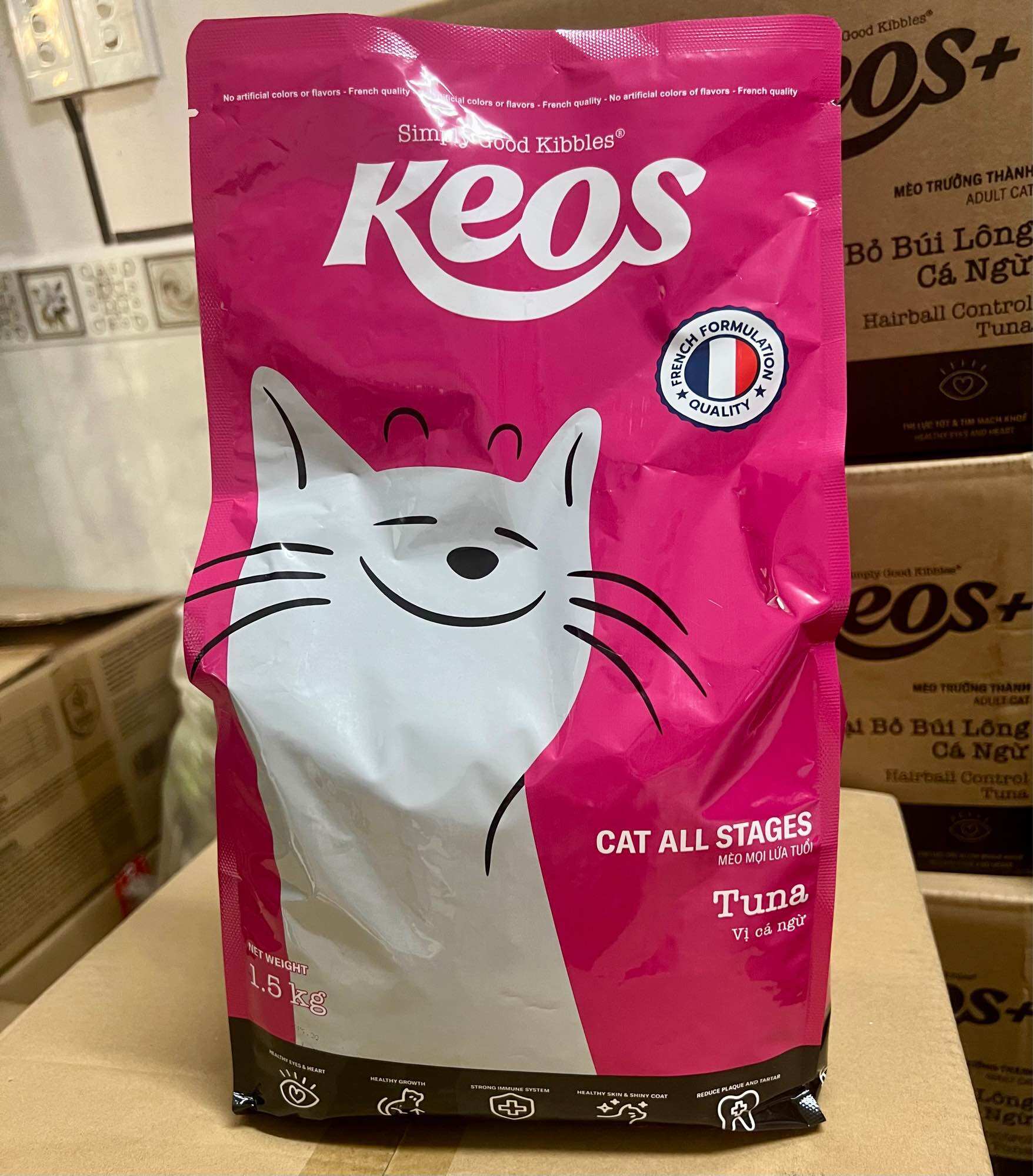 Thức Ăn Hạt KEOS/KEOS+ Cho Mèo Mọi Lứa Tuổi