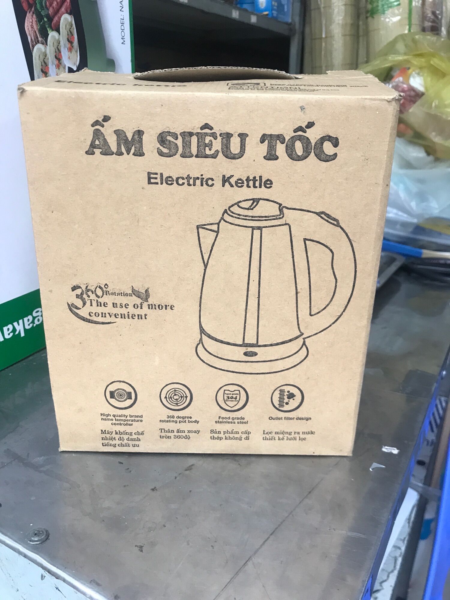 Ấm siêu tốc inox 1,8L Electric Kettle SM-05