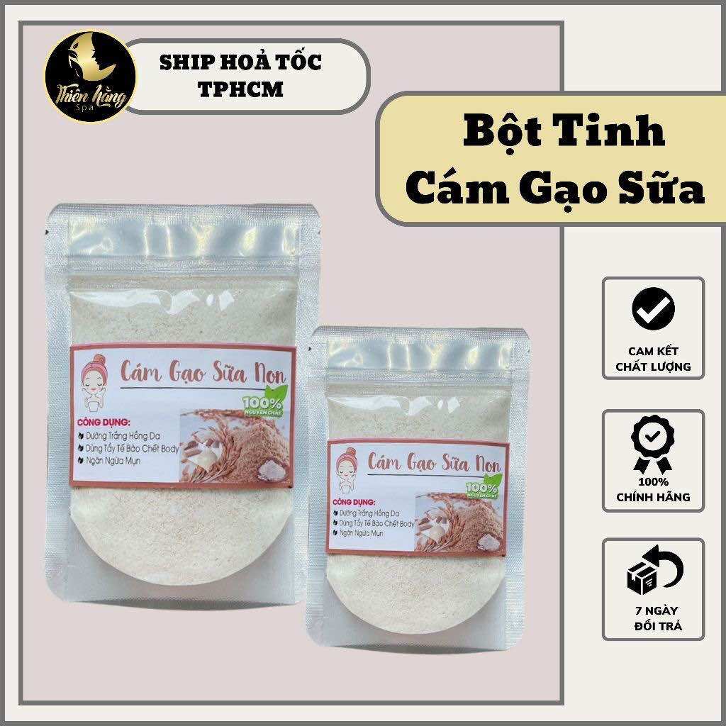 Bột tinh cám gạo sữa - cám gạo sữa non nguyên chất dưỡng sáng mịn,tẩy tbc - an toàn cho da - thienhangspa