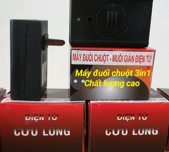 Máy Cửu Long đuổi chuột và muỗi gián- Thiết bị đuổi côn trùng sử dụng sóng siêu âm