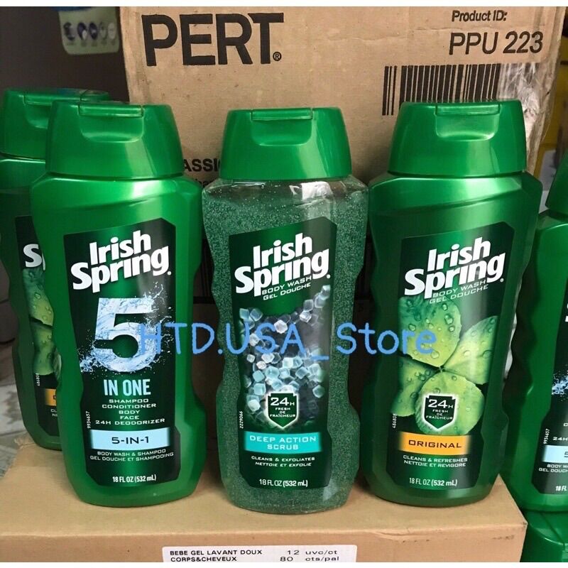 Sữa tắm irish spring cho nam 532ml nội địa mỹ