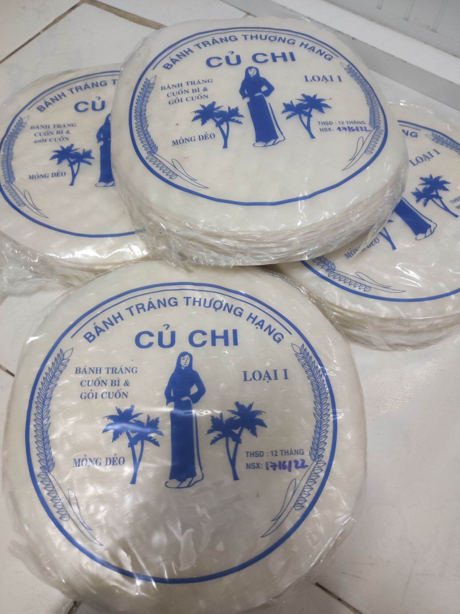 1kg (2 gói) Bánh tráng mỏng Củ Chi loại ngon