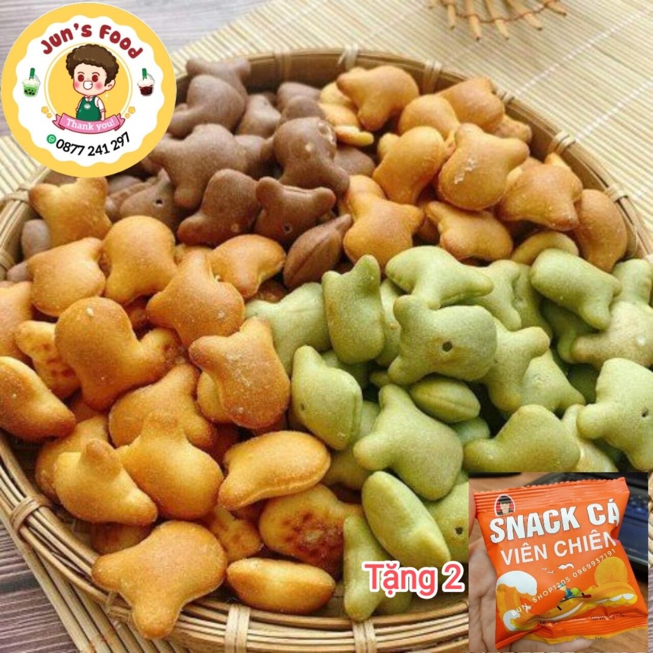 Bánh Gấu Nhân Kem Thiên Hồng 1kg -có thể mix 3 vị Tặng kèm 2 gói snack