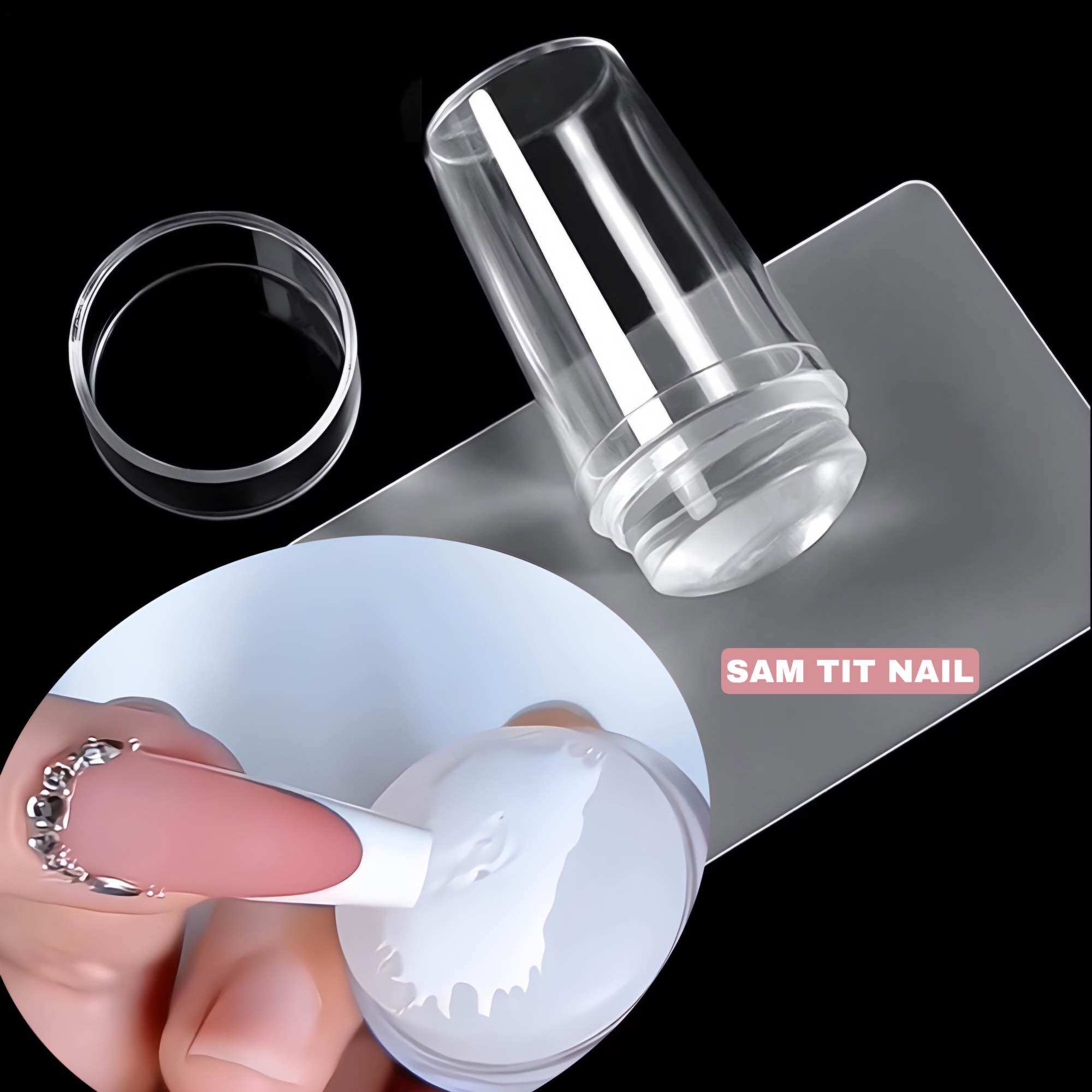 Con dấu in silicon, phen đầu móng, in hoạ tiết móng tay tiện lợi