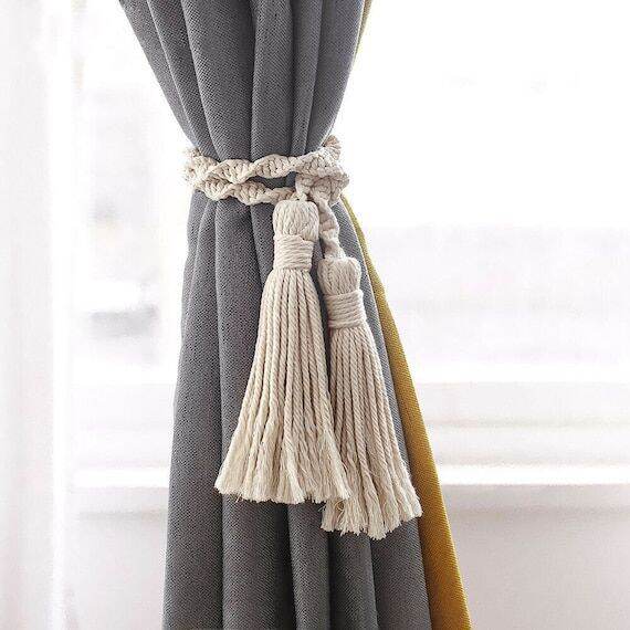 1 dây buộc vén rèm dây tết macrame handmade trang trí