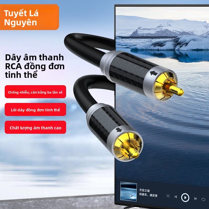 Choseal | RCA Male to Male Single Crystal Copper Audio Cable - Thương hiệu Choseal Giá 579,000 Đồng*Miễn phí vận chuyển