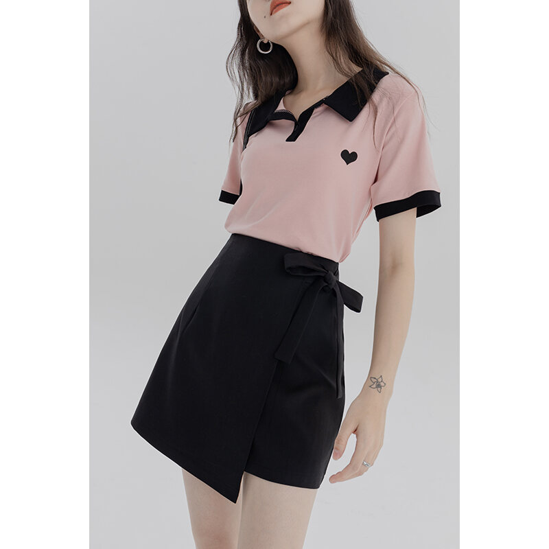 Áo Thun Cổ Polo Trái Tim Eggka Áo Thun Mẫu Ngắn Dành Cho Số Ít Người Cảm  Giác Thiết Kế Mẫu Mới Mùa Hè Năm 2022 Cộc Tay Cho Nữ - Mixasale