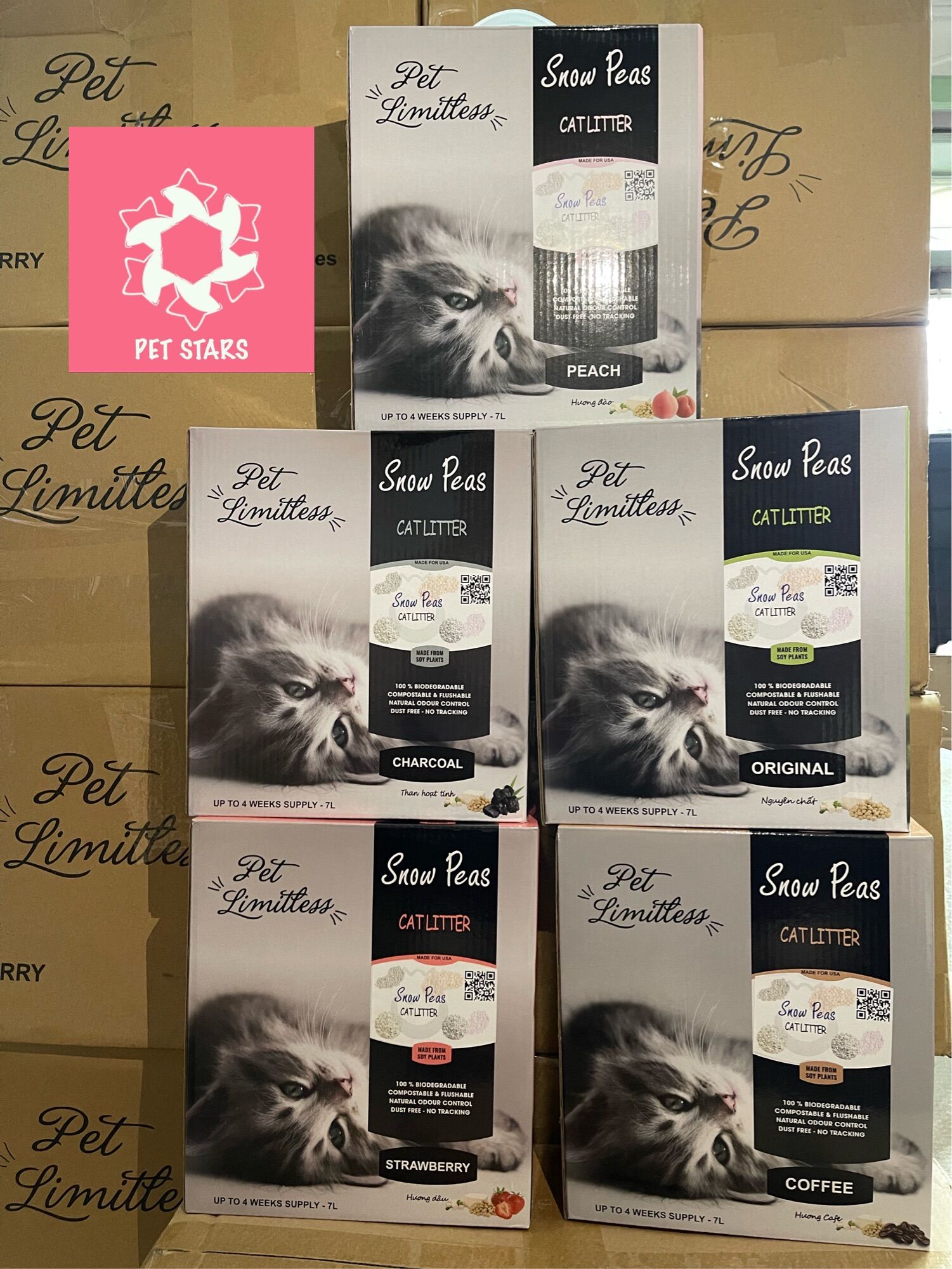 Cát tofu Petland cát đậu nành cát Snow Peas 7L
