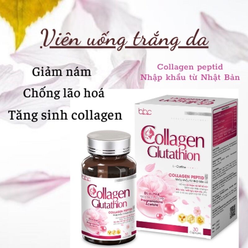 Collagen Glutathion trắng da mờ nám - BBC
