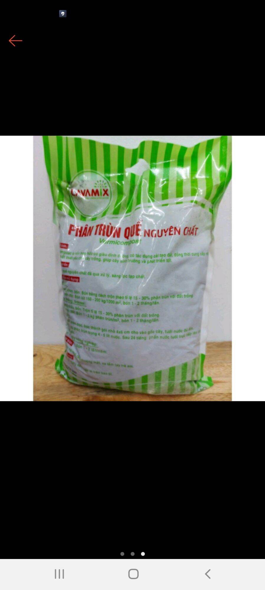 Phân trùn quế nguyên chất LavaMix gói 2kg