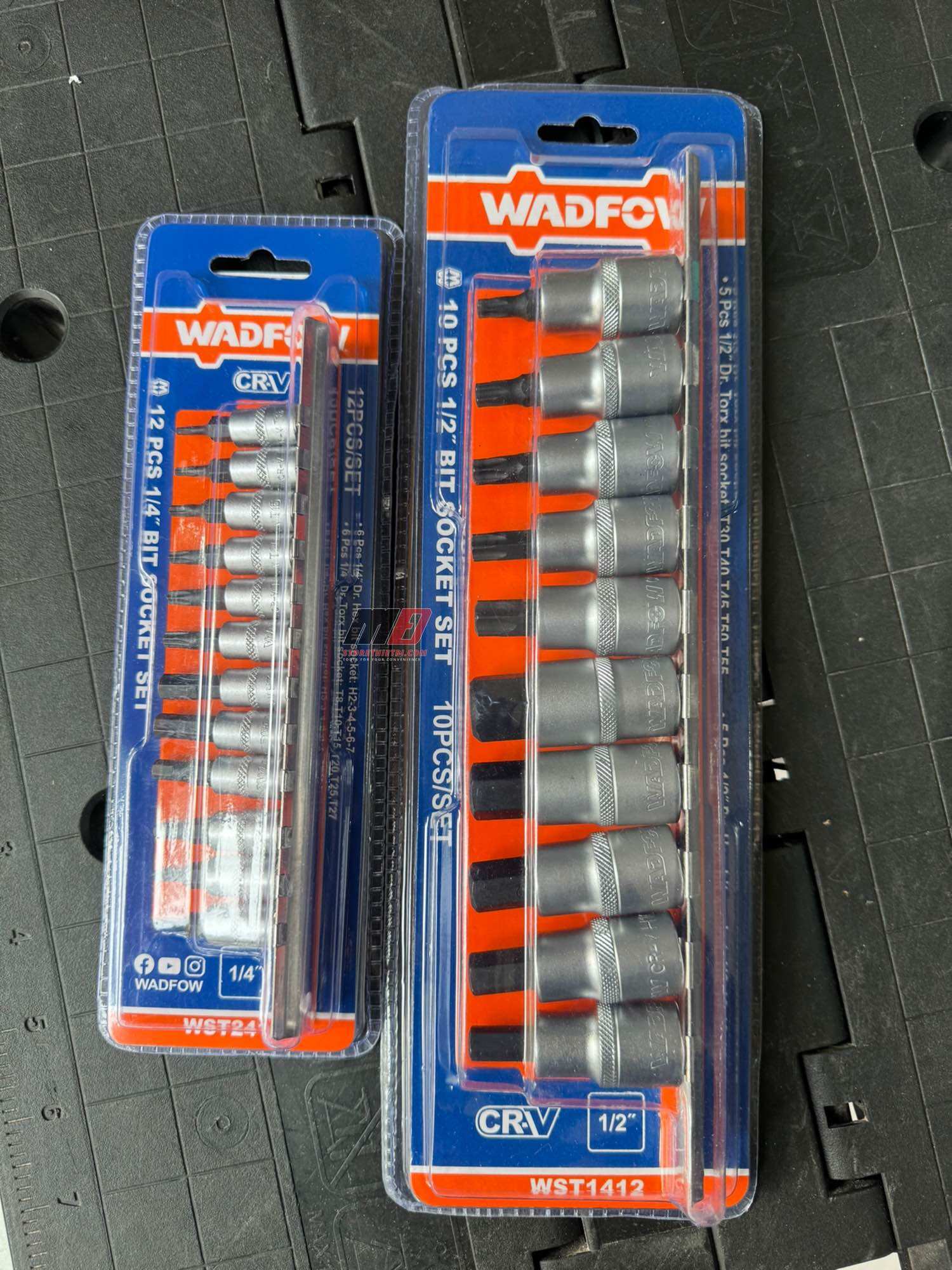 Bộ Đầu Tuýp 1/2 Và 1/4 Ra Đầu Vít Lục Giác Wadfow / Bulong Chuyển Sang Lục Giác / Lục Giác Thường / Lục Giác Sao / WST1412 / WST2414