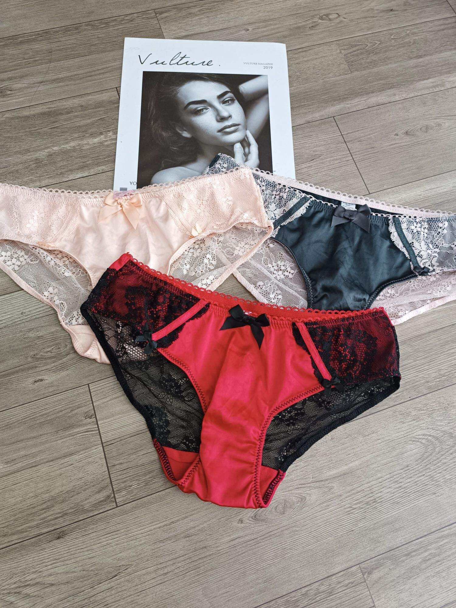 Quần lót lụa phối ren hiệu Lasenza xuất dư