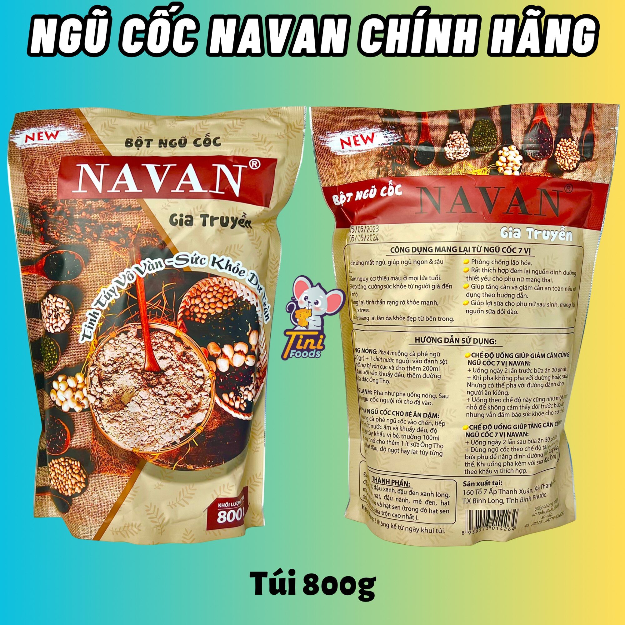 Giá sỉ - ngũ cốc dinh dưỡng navan chính hãng freeship hoàn xu đồng kiểm