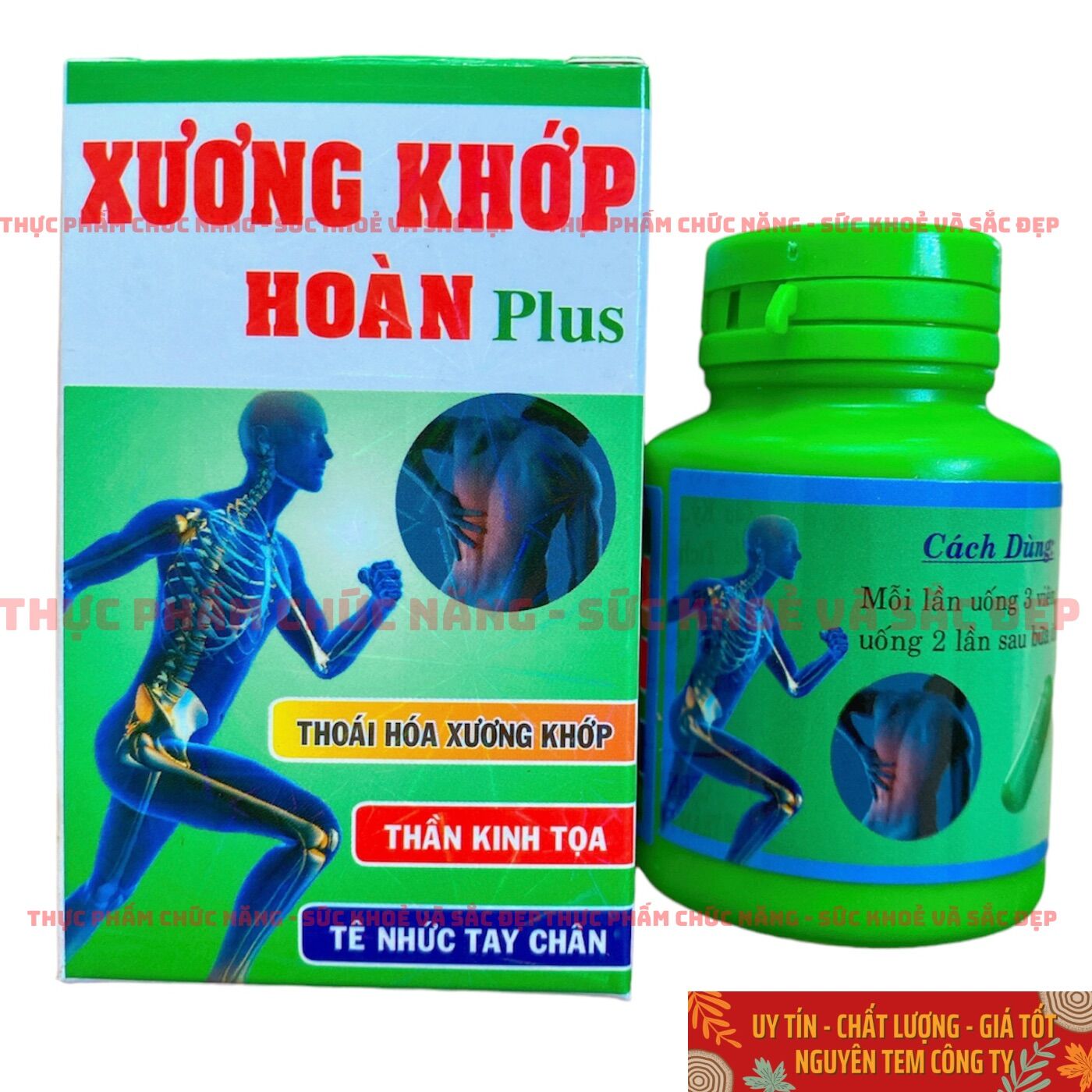 Sỉ 4 hộp xương khớp hoàn plus đau nhức xương khớp, tê mỏi tay chân
