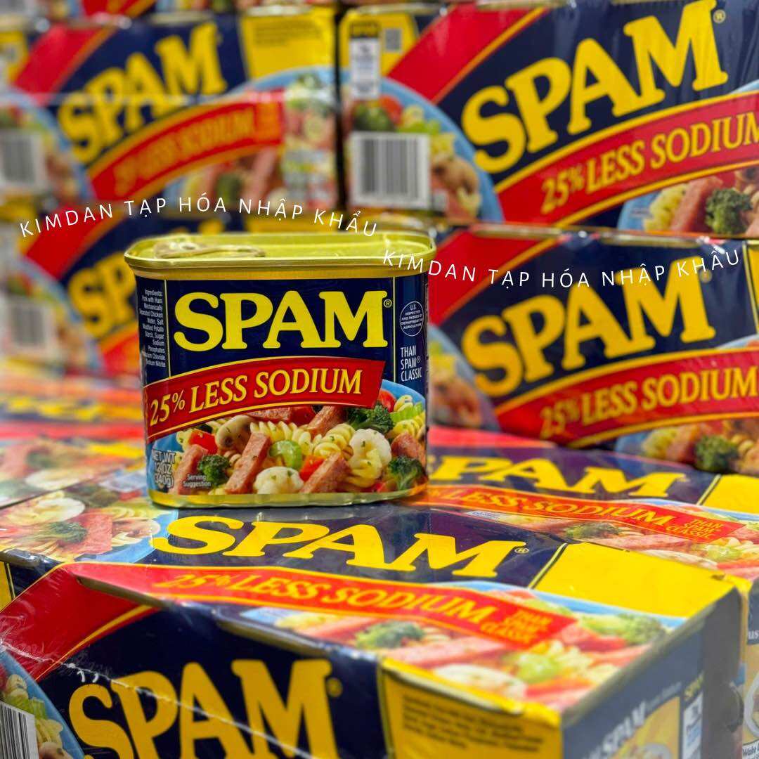 [NHẬP KHẨU MỸ] THỊT HỘP SPAM LESS SODIUM 25% GIẢM MẶN 340G