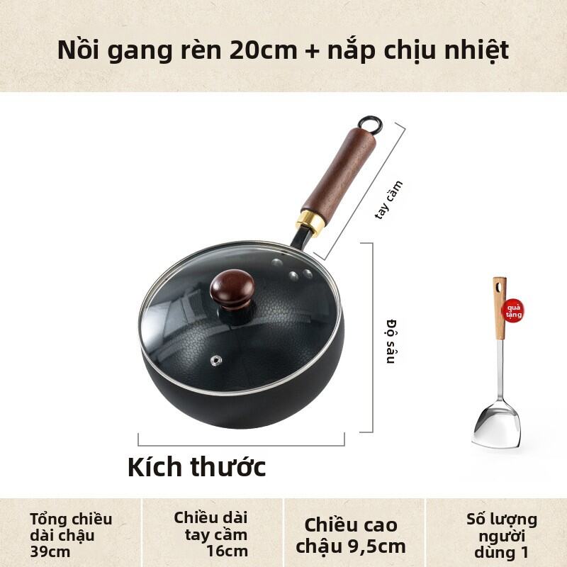 JINDONG | Chảo Gang Nhỏ Không Dính