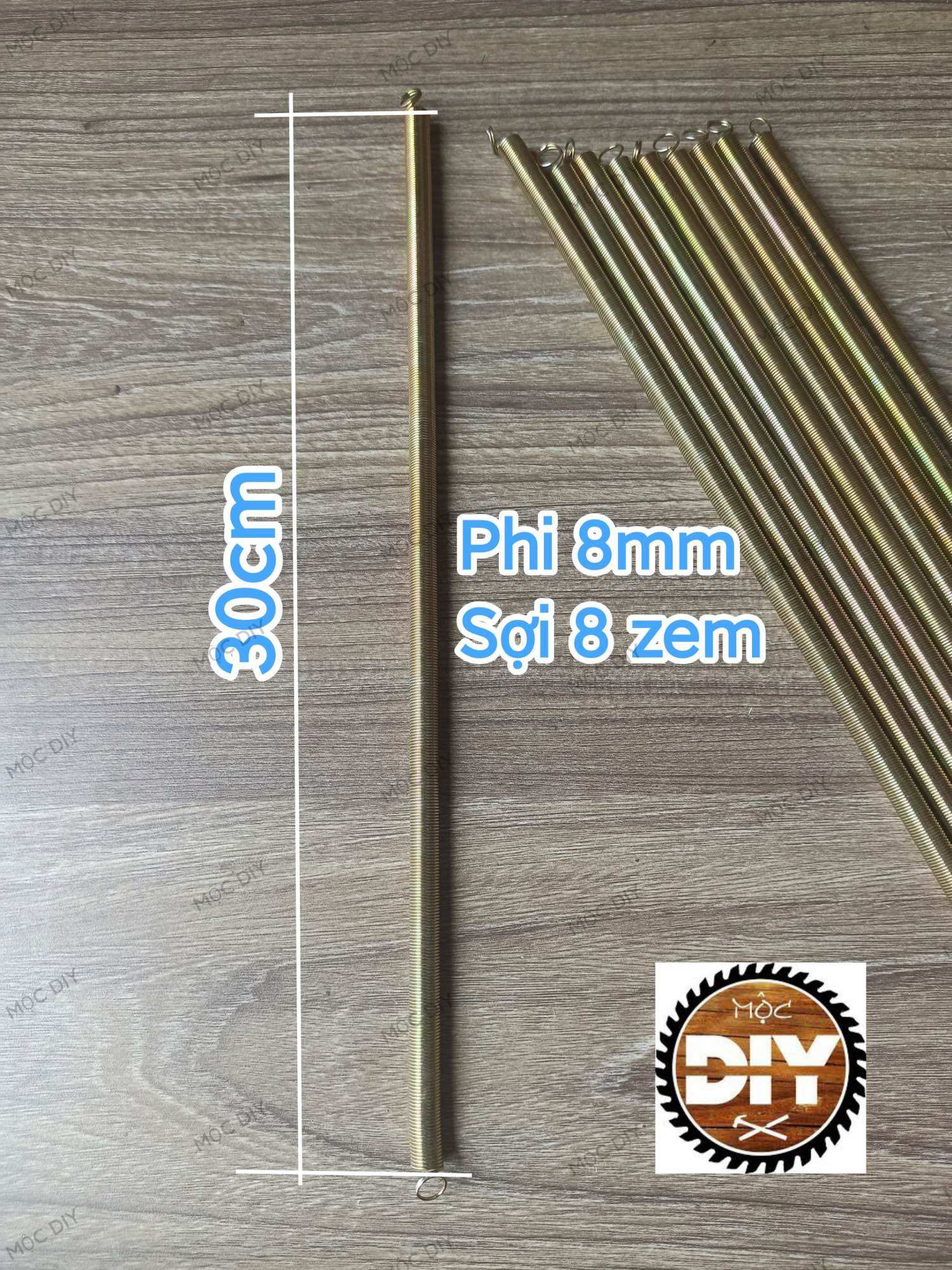 Lò xo kéo phi 8, dài 30cm, sợi 8zem( 2 cái)