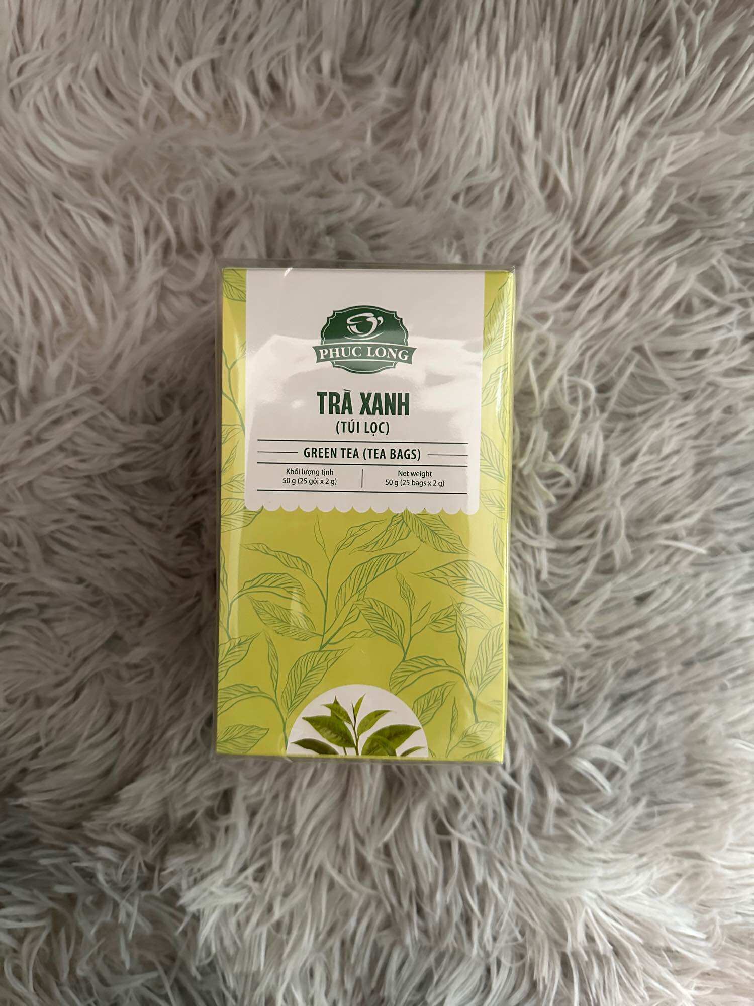 Trà xanh túi lọc Phúc Long 25 gói date mới