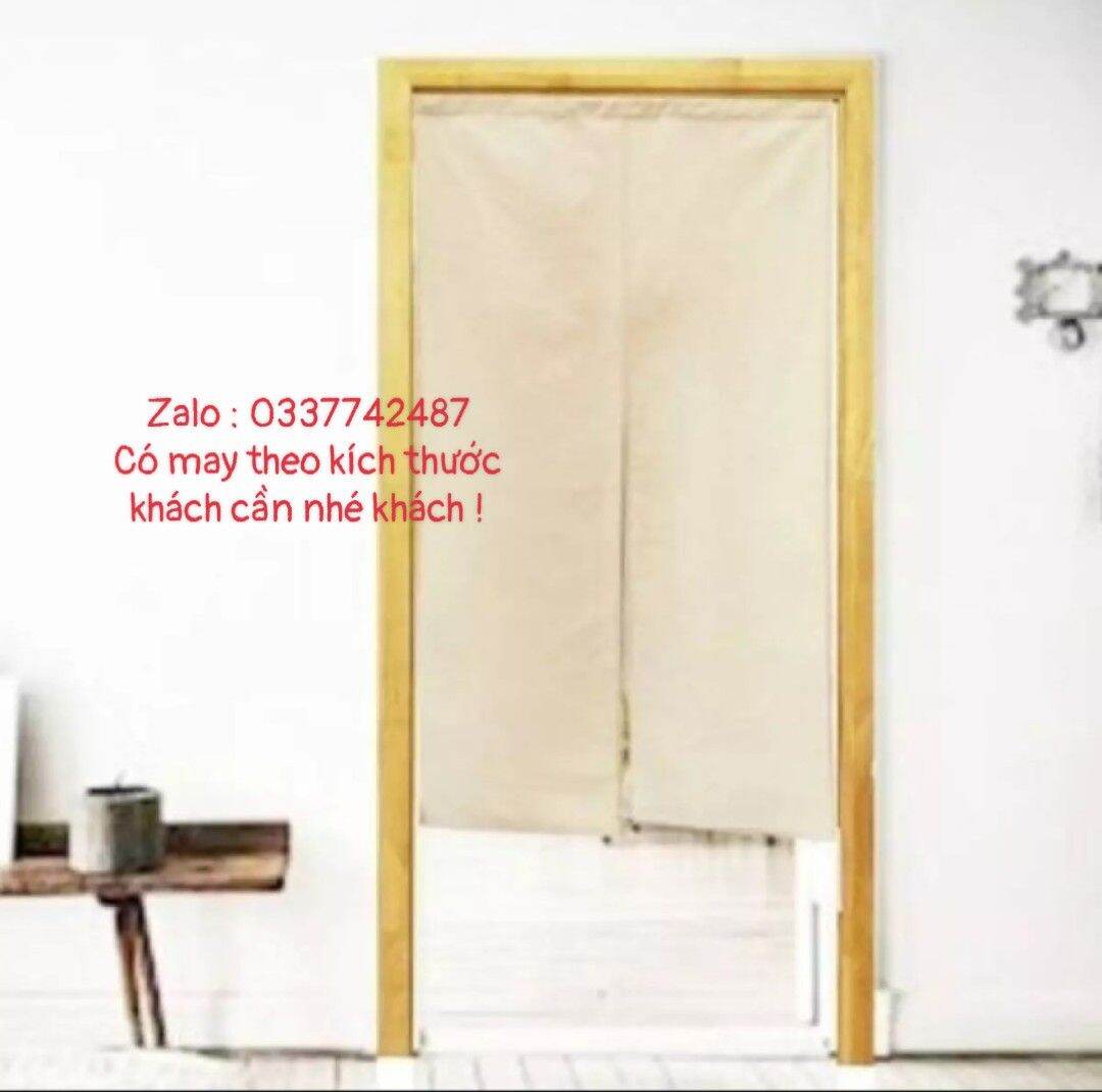 Rèm Vintage mộc kiểu Nhật, kèm 2 buộc vén rèm