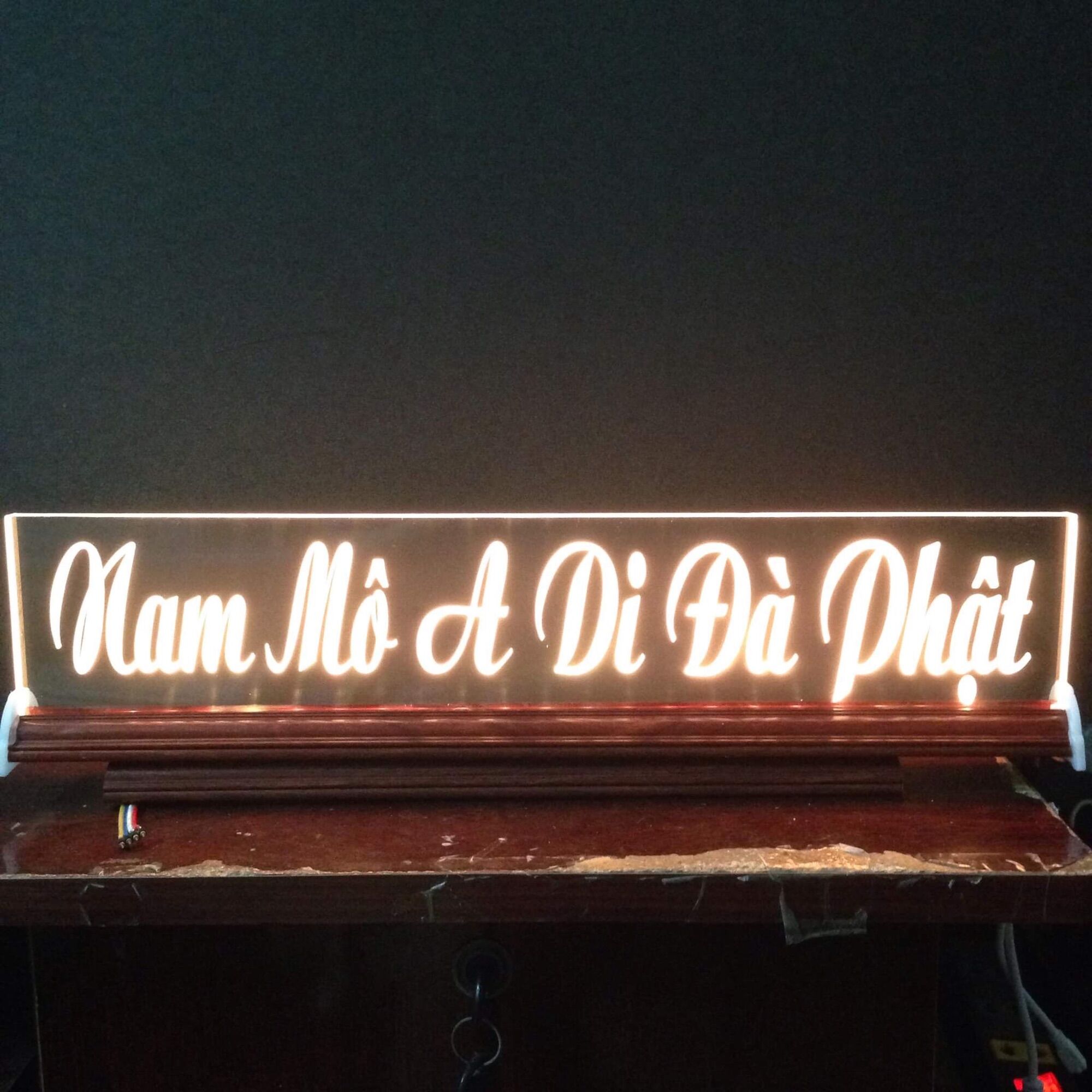 Chữ điện: Nam Mô A Di Đà Phật (10x50cm) để bàn