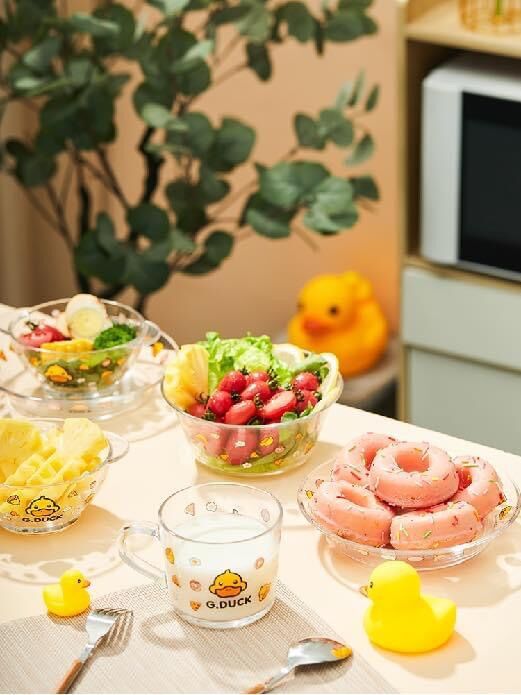 Bộ tô chén Bát Đĩa Đẹp, Chén Đĩa thủy tinh cao cấp 6 Món