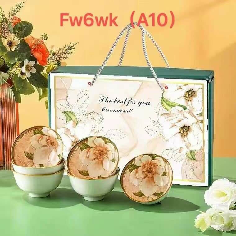 Sét 6 chén tặng kèm 6 đôi đũa sang trọng 75k/ bộ