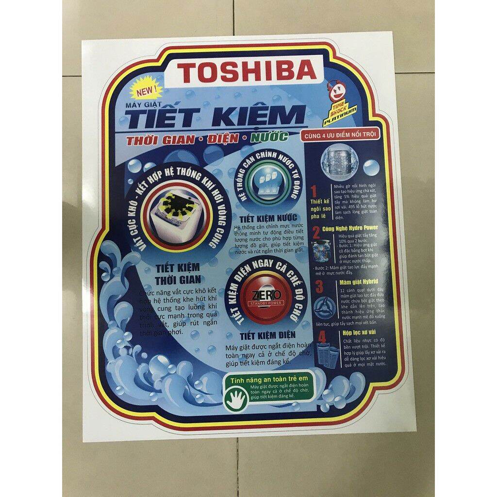 combo 20 tem dán máy giặt Toshiba