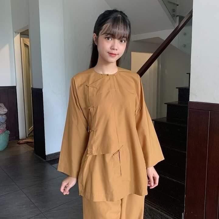 Bộ Vạt Hò nam nữ truyền thống - đồ lam đi chùa (46kg - 82kg)