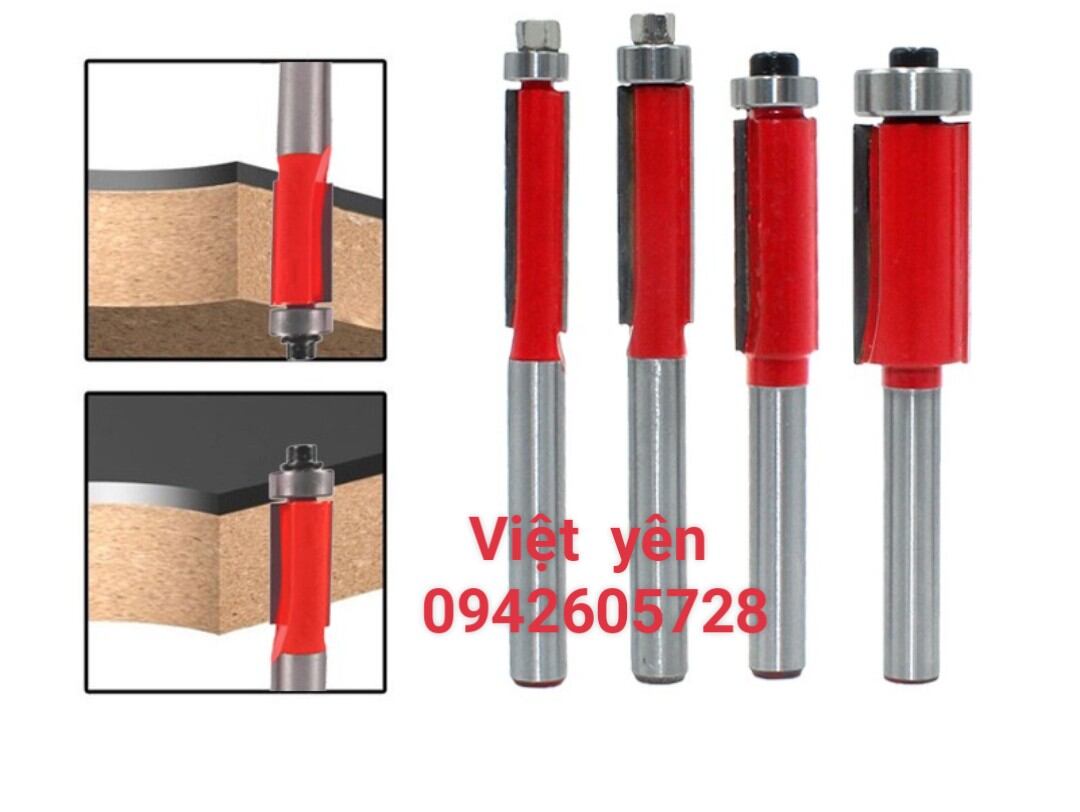Mũi phay alu, gỗ có vòng bi