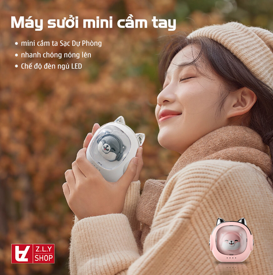 Máy sưởi mini cầm tay đa chức năng bỏ túi Máy sưởi ấm cầm tay máy sưởi ấm tay mini quạt sưởi mini cầm ta Sạc Dự Phòng nhanh chóng nóng lên