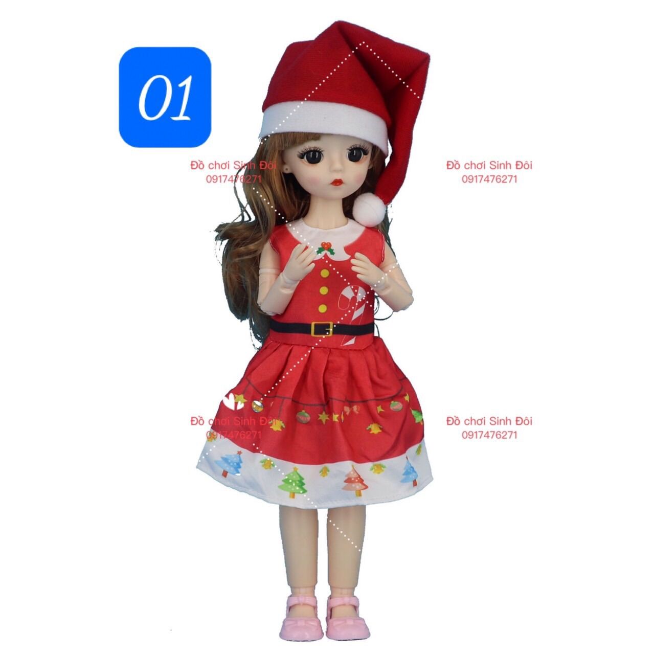 Búp bê 30cm ( mập ) mặc áo Noel và nón