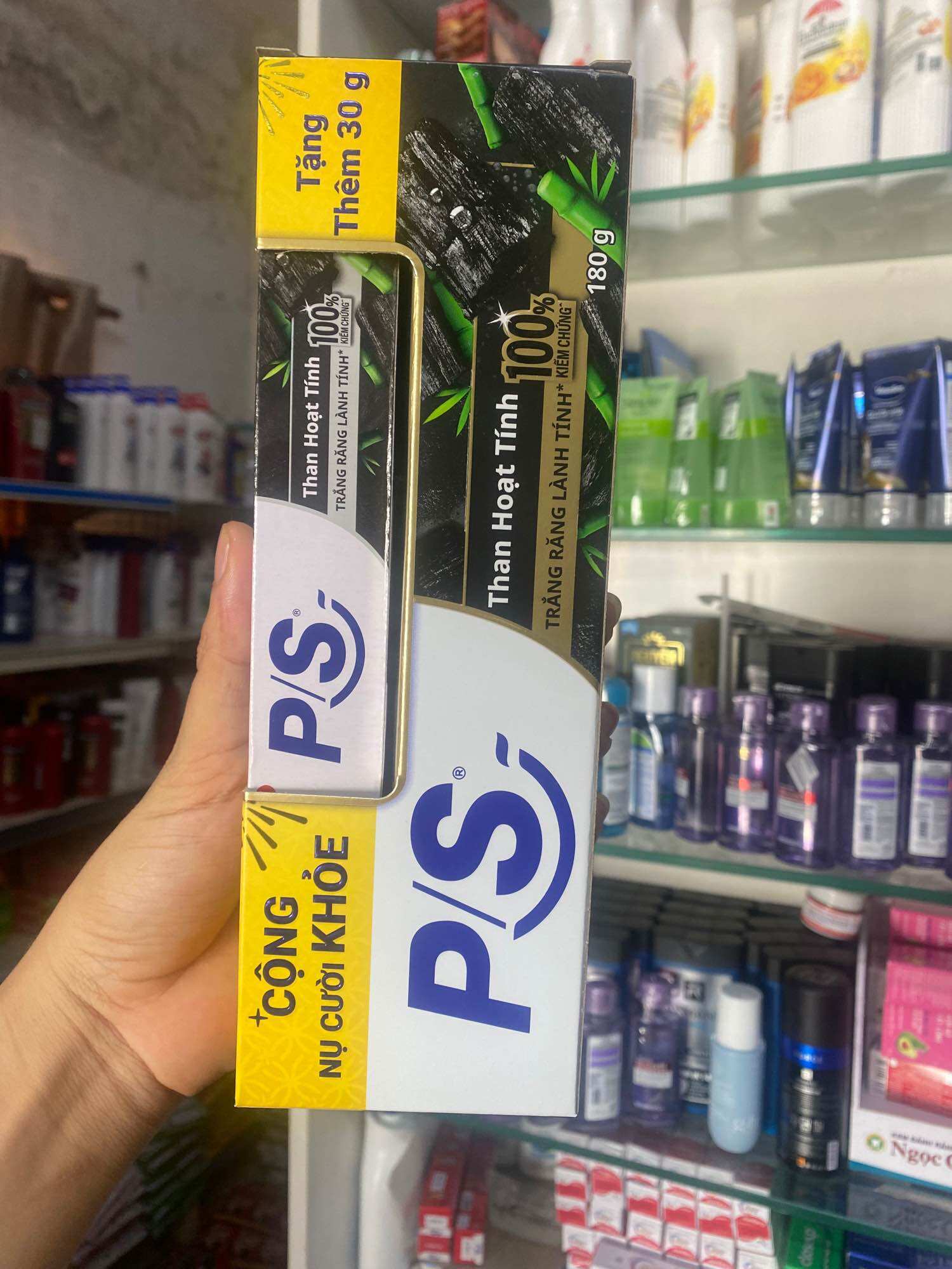 P/S Activated Carbon Toothpaste 180g with Free 30g