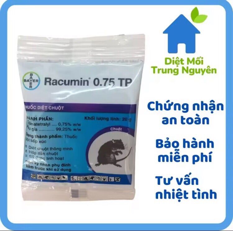 Thuốc diệt chuột racumin 0.75 tp gói 20g
