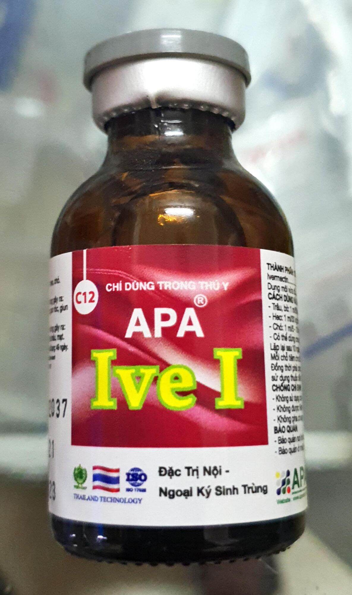 Ivermectin Thái Lan 1% (20ml) - Đặc tr.i. nội ngoại kí sinh trùng hàm lượng cao
