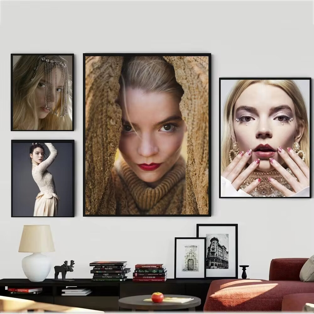 Vintage Anya Taylor-Joy Trang Treo Tường Kích Thước Lớn Thẩm Mỹ Nghiên Cứu Tranh Unframed In Canvas